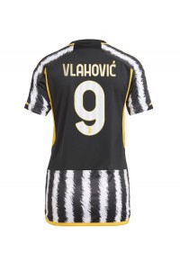 Fotbalové Dres Juventus Dusan Vlahovic #9 Dámské Domácí Oblečení 2023-24 Krátký Rukáv